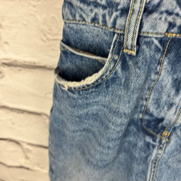 Zara Women's XS Blue Denim Mini Dress Short Sleeve - Picture 5 of 8